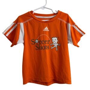 Adidas Soccer Shots Orange Soccer Jersey T Shirt Size Small